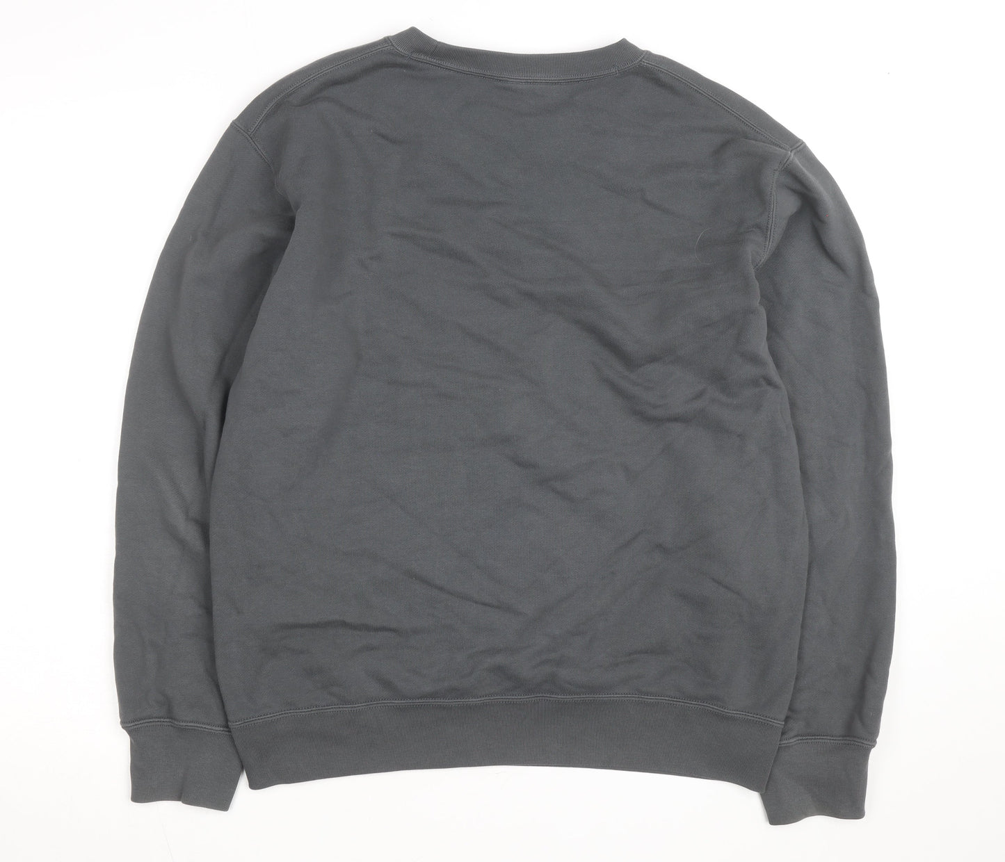 UNIQLO Men's Grey M Crew Neck Cotton Blend Sweatshirt
