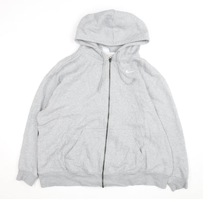 Nike Men's Grey Full Zip Hoodie XL Fleece Sportswear