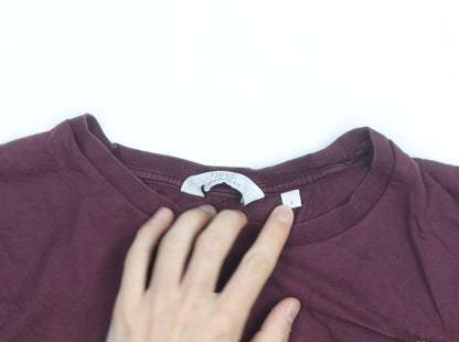 Next Men’s Red Long Sleeve Regular Fit Cotton Wolf Top Size L