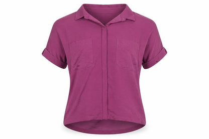 Marks & Spencer Women’s Purple Short Sleeve Collared Blouse Size 10