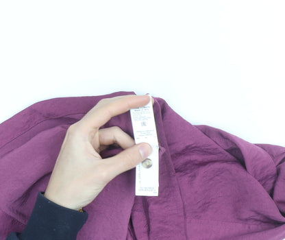 Marks and Spencer Women’s Purple Short Sleeve Collared Blouse Size 10
