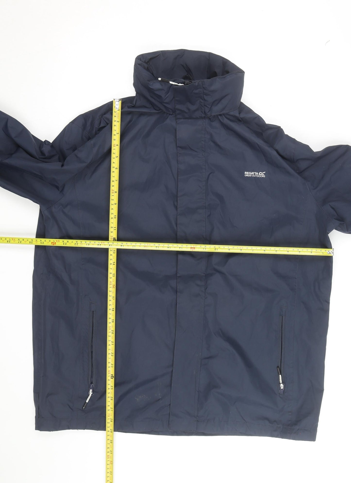 Regatta Men's Blue Waterproof Hooded Rain Jacket L