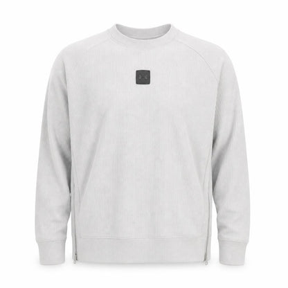 Under Armour Men's Grey Pullover Sweatshirt Size L Crew Neck Zip Detail