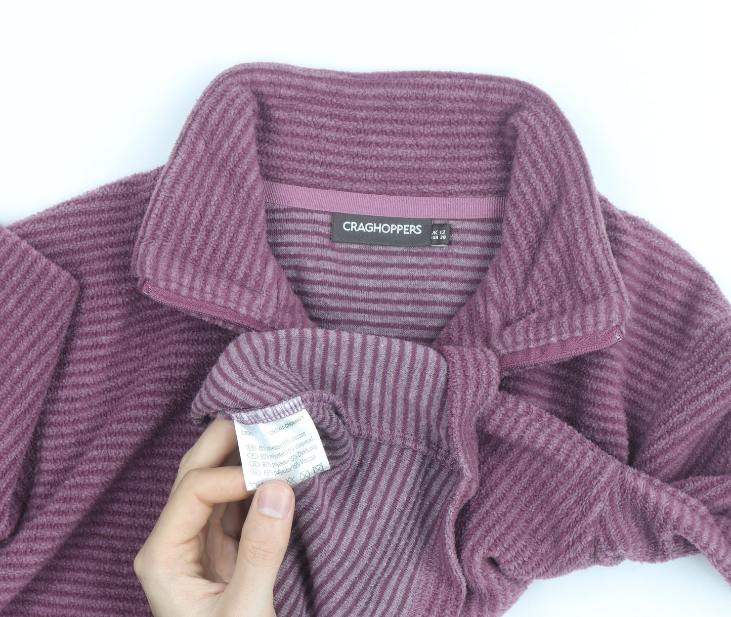 Craghoppers Womens Purple Fleece Pullover Sweatshirt UK 12