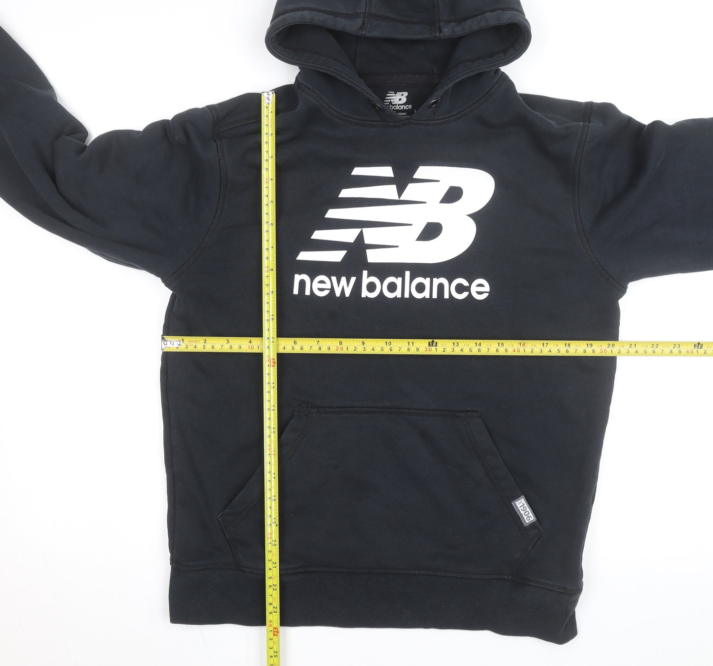 New Balance Men's Black Pullover Hoodie L Fleece Logo Sportswear