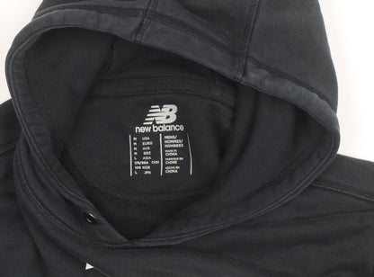 New Balance Men's Black Pullover Hoodie L Fleece Logo Sportswear
