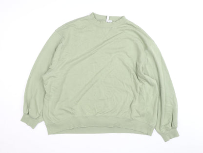 H&M Divided Men's Green XL Pullover Crew Neck Sweatshirt