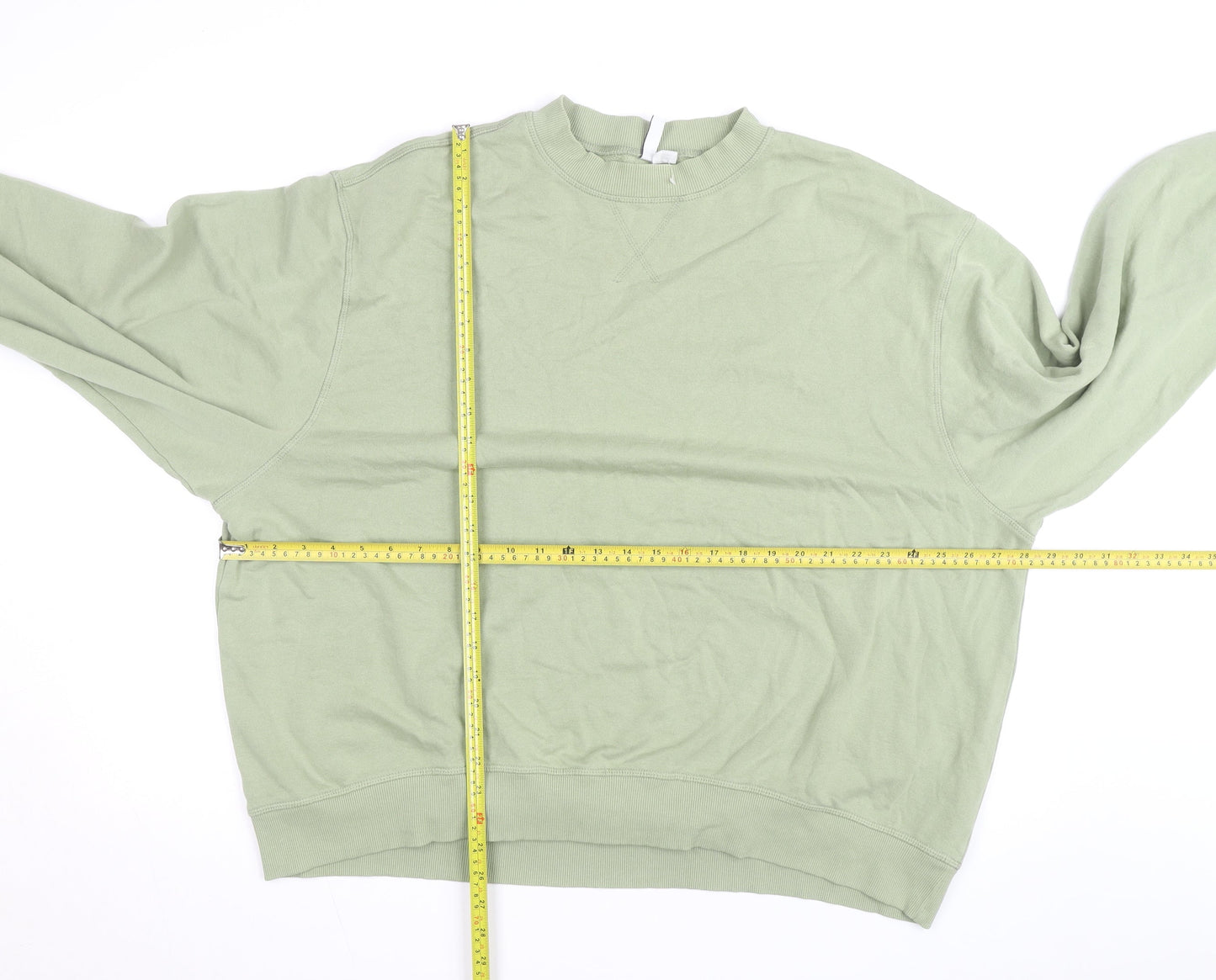 H&M Divided Men's Green XL Pullover Crew Neck Sweatshirt