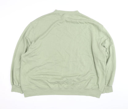 H&M Divided Men's Green XL Pullover Crew Neck Sweatshirt