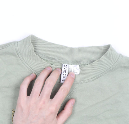 H&M Divided Men's Green XL Pullover Crew Neck Sweatshirt