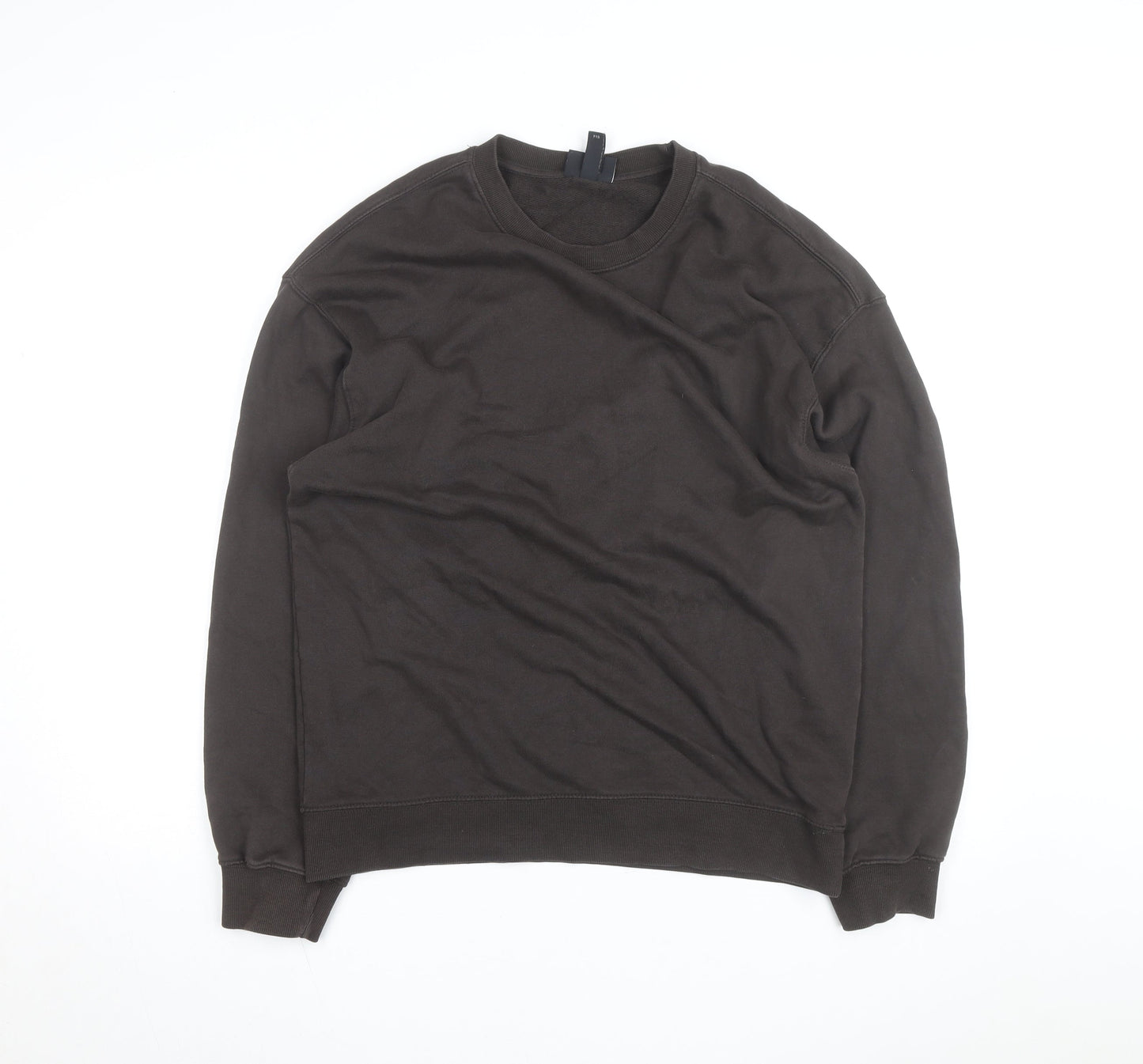 H&M Men's Brown Loose Fit Crew Neck Sweatshirt Size S