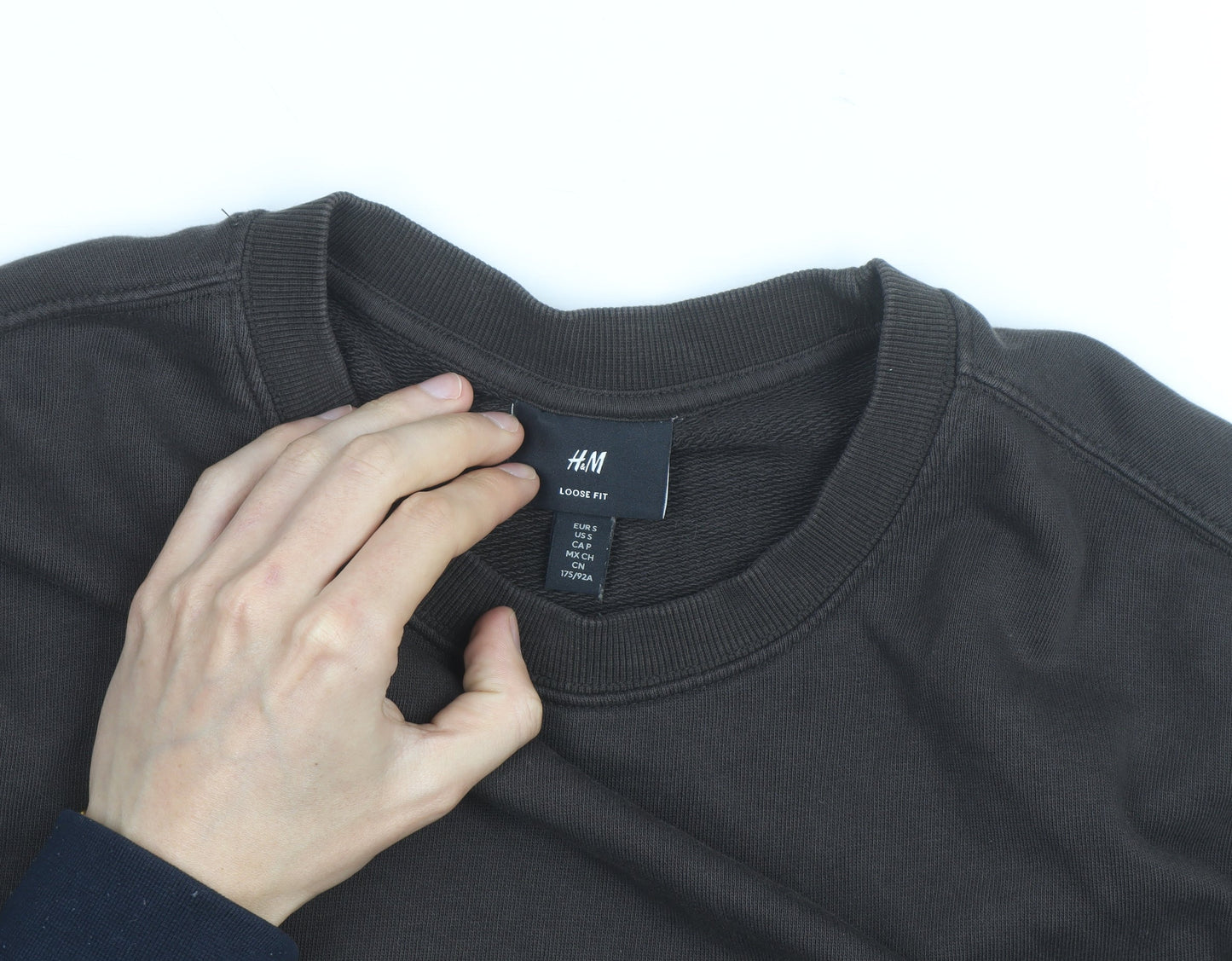 H&M Men's Brown Loose Fit Crew Neck Sweatshirt Size S