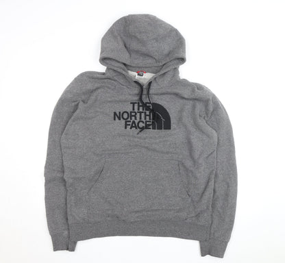 The North Face Mens Grey Pullover Hoodie XL Logo Outdoor Sweatshirt