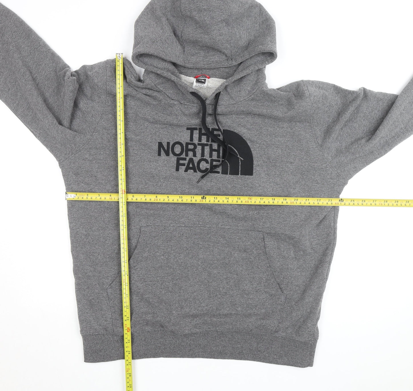 The North Face Mens Grey Pullover Hoodie XL Logo Outdoor Sweatshirt