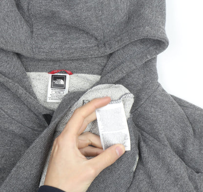 The North Face Mens Grey Pullover Hoodie XL Logo Outdoor Sweatshirt