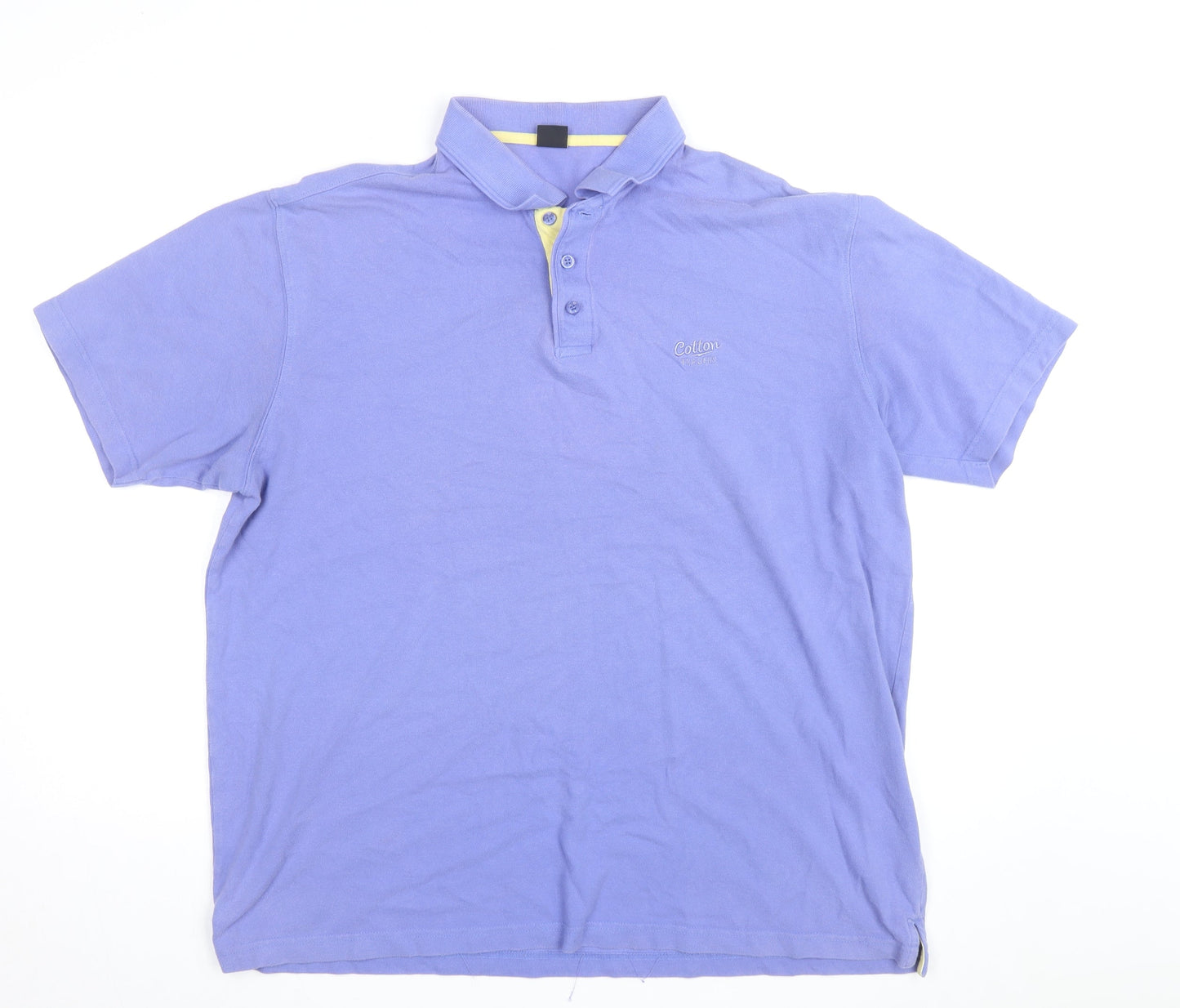 Cotton Traders Men's Sky Blue Polo Shirt XL 100% Cotton Classic Fit