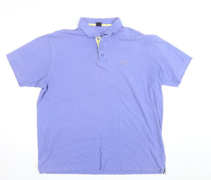 Cotton Traders Men's Sky Blue Polo Shirt XL 100% Cotton Classic Fit