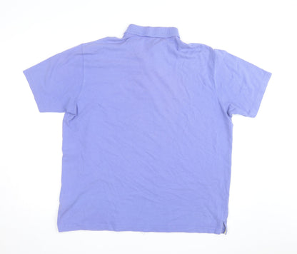 Cotton Traders Men's Sky Blue Polo Shirt XL 100% Cotton Classic Fit