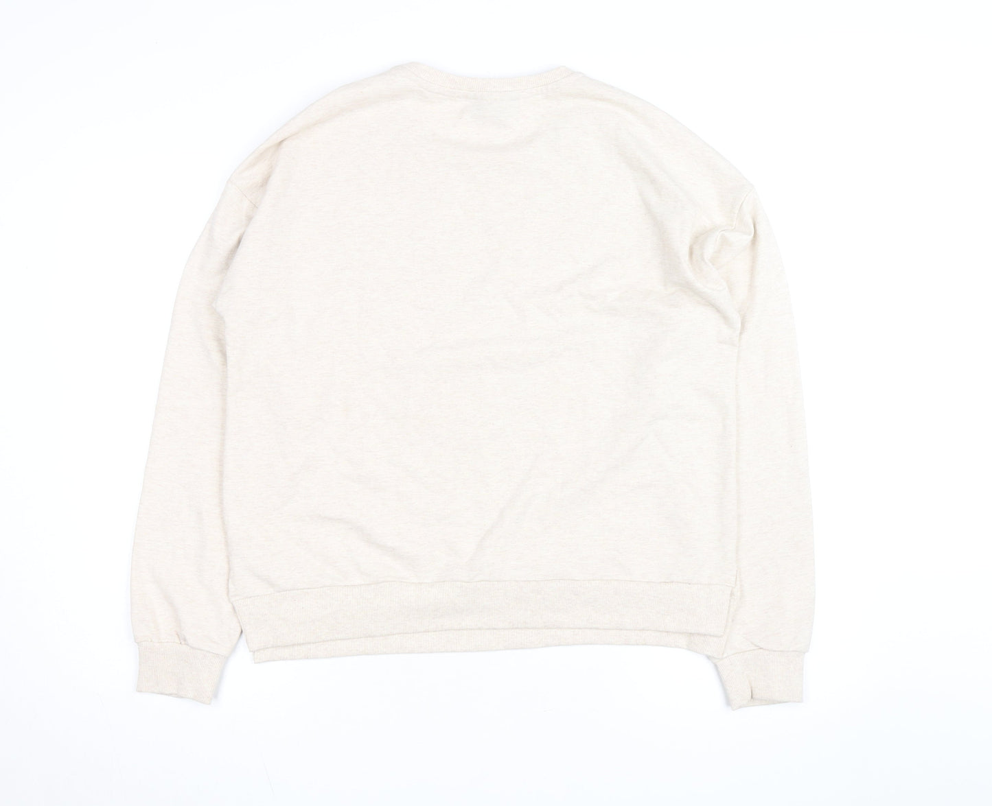 Max Women Beige Graphic Print Pullover Sweatshirt Size 18