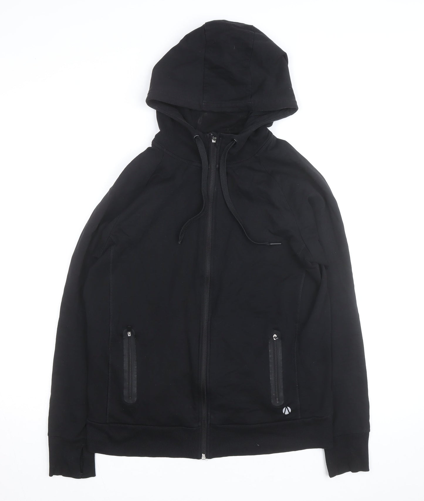 Marks and Spencer Mens Black Full Zip Hoodie Size L Regular Fit