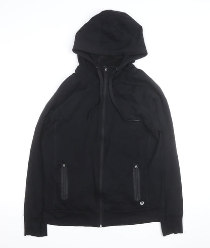 Marks and Spencer Mens Black Full Zip Hoodie Size L Regular Fit