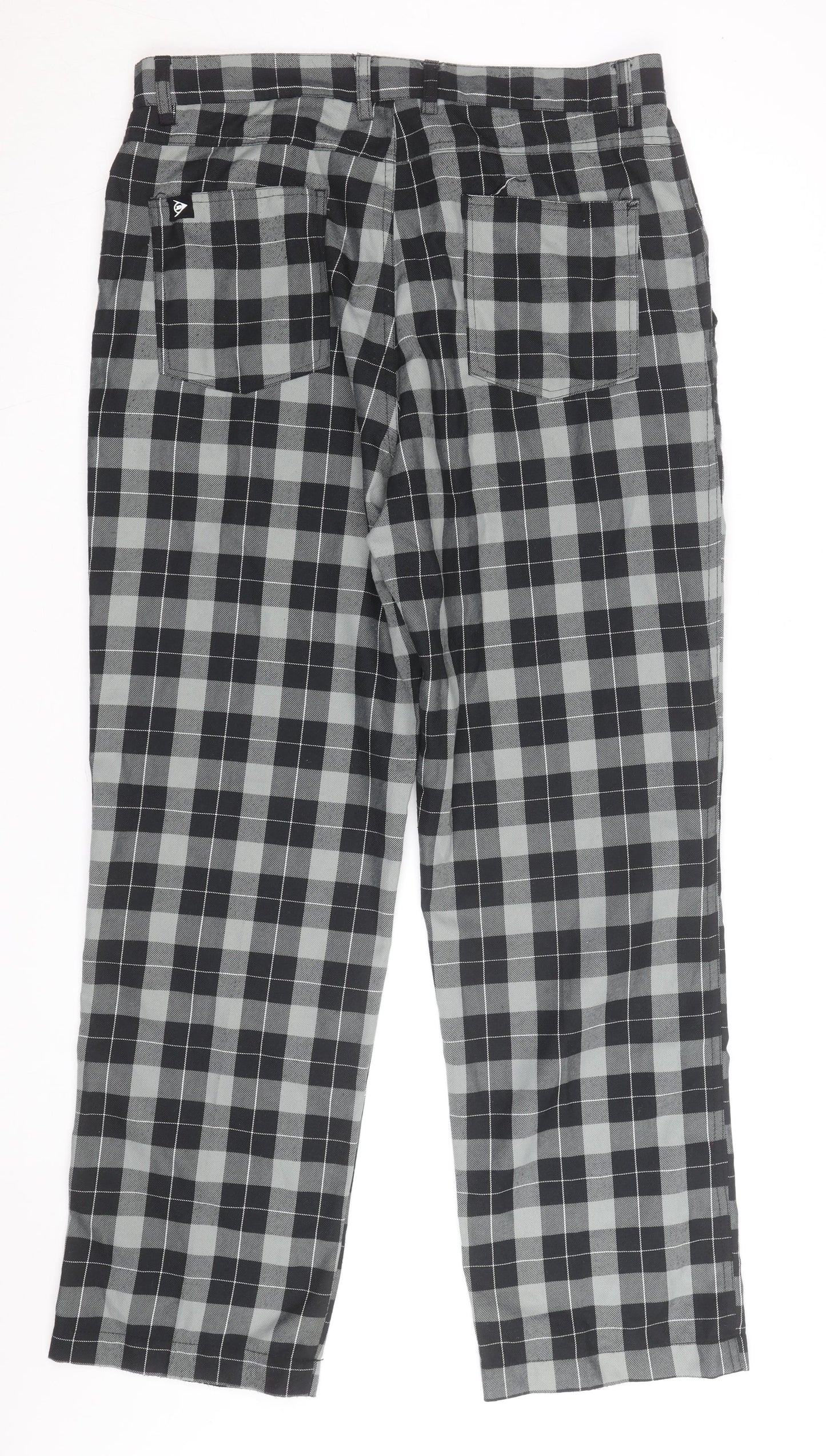 Dunlop Men's Grey Check Trousers Size M 34W 31L Regular Fit