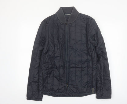 DKNY Jeans Men's Blue Quilted Nylon Jacket Size S