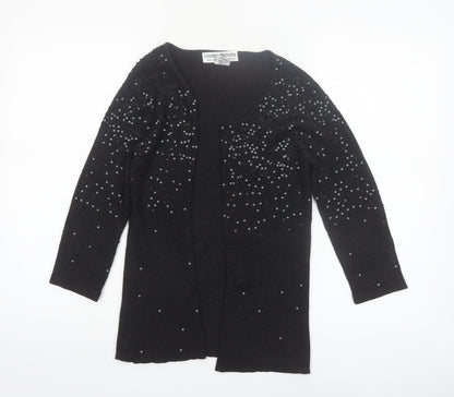 Lauren Michelle Women's Black Sequin Knit Cardigan M