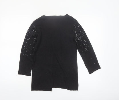Lauren Michelle Women's Black Sequin Knit Cardigan M