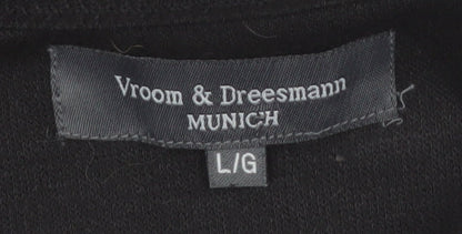 Vroom & Dreesmann Men's Grey Pullover Jumper Size L Knit Polyester