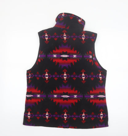 Chaps Womens Multicoloured Fleece Zip Waistcoat XL Aztec Pattern