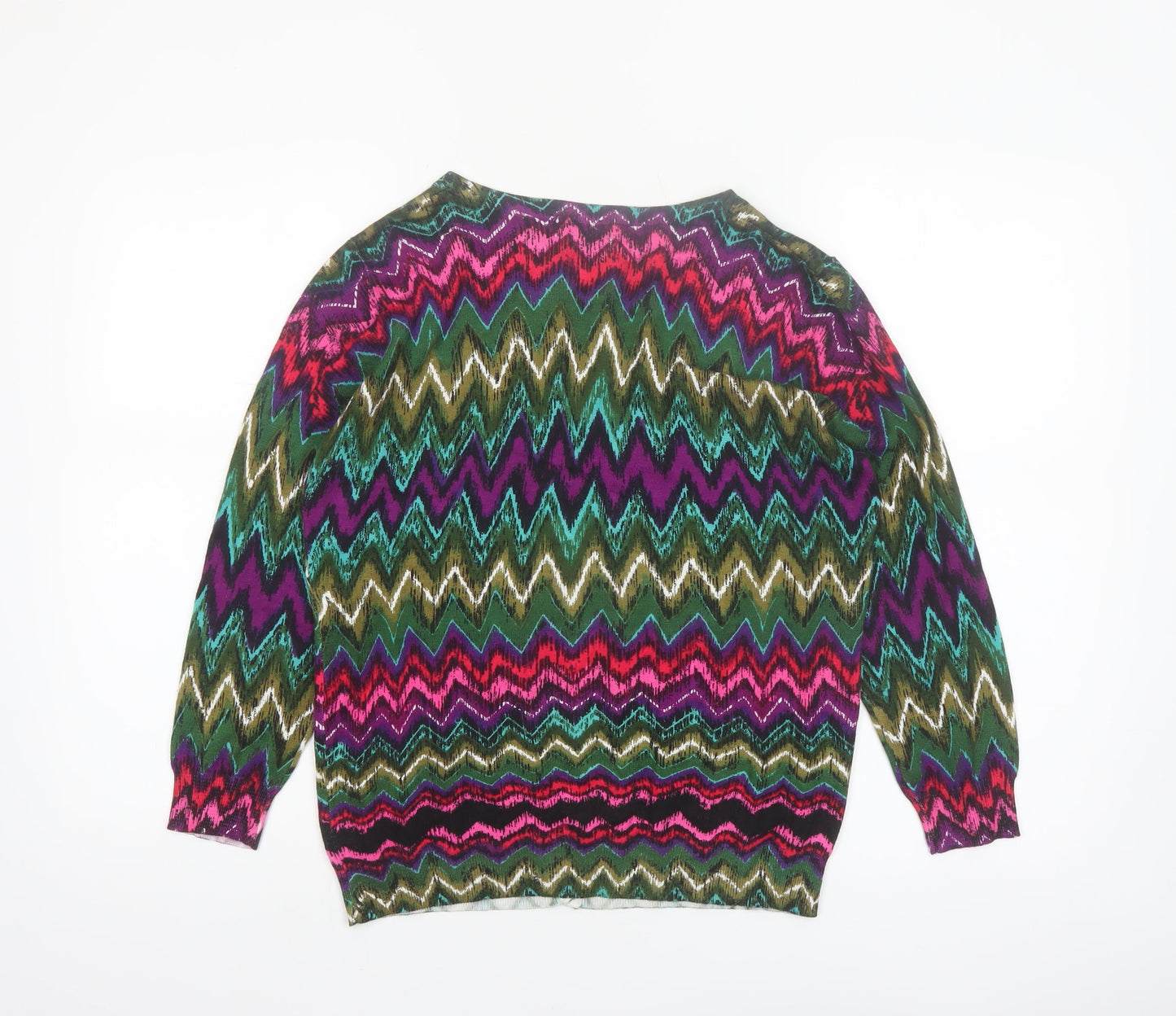 Joseph A. Women’s Multicoloured M Geometric Knit Cardigan
