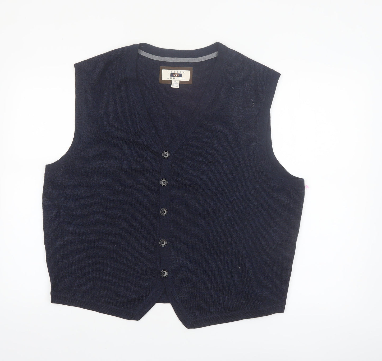 Joseph Abboud Men's Blue Wool Blend XL Sleeveless Vest Jumper