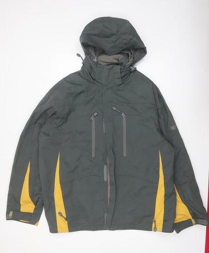 Black Dot Men's Green Waterproof Hooded Parka Jacket XL