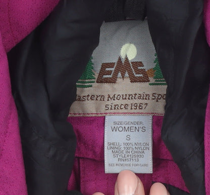 Eastern Mountain Sports Women's Pink Black Hooded Anorak Jacket Size S