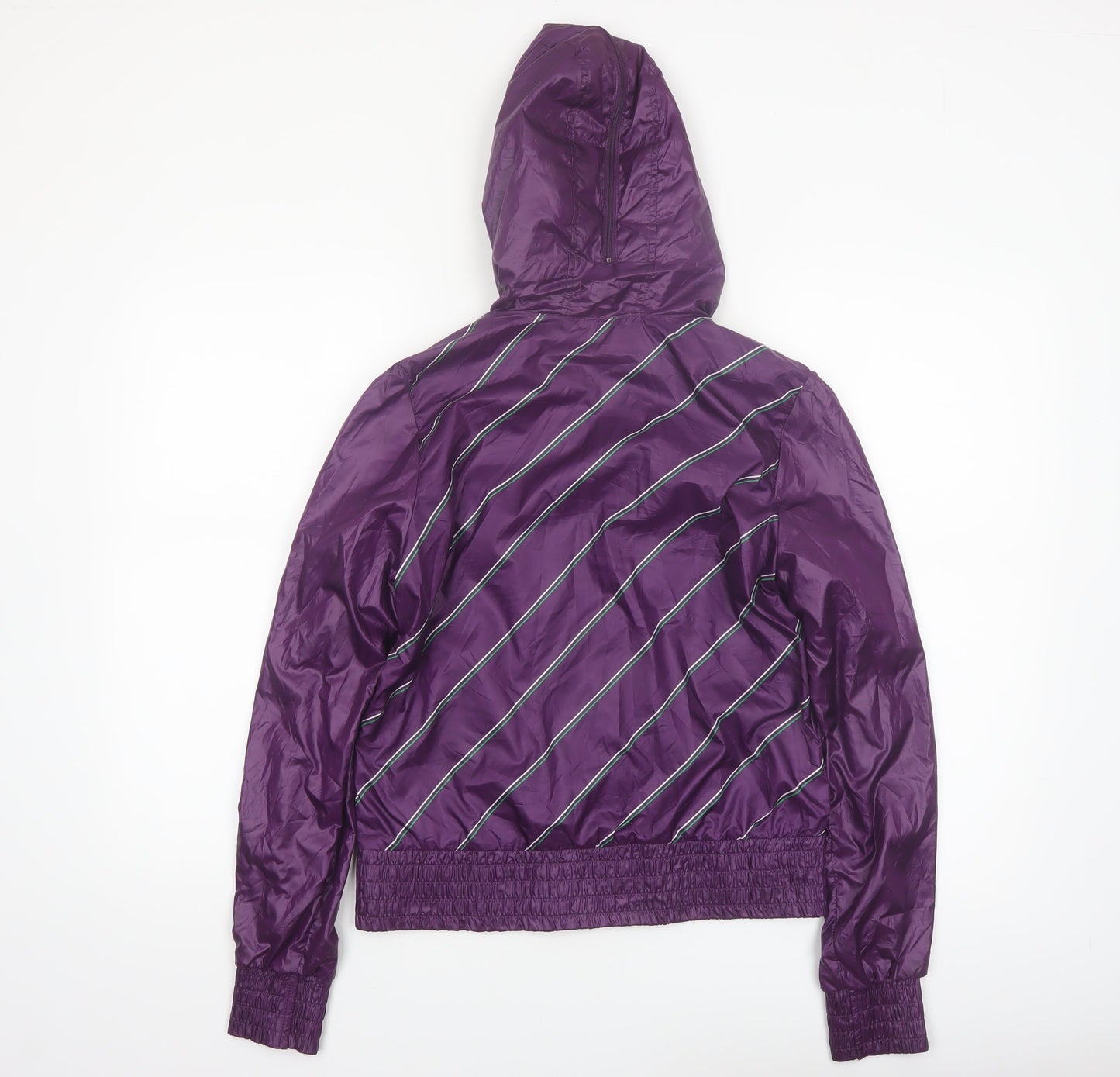 Puma Women's Purple Hooded Windbreaker Jacket Size 12