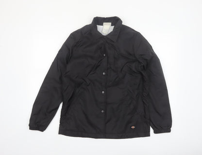 Dickies Womens Black Nylon Coach Jacket S Casual Workwear Style