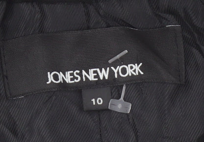 Jones New York Women's Black Size 10 Belted Trench Coat