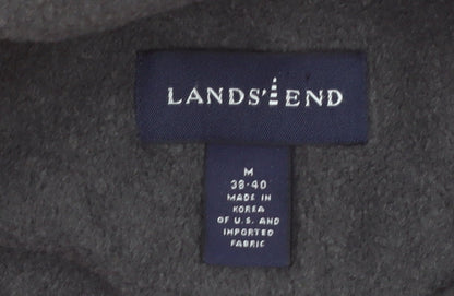 Lands' End Men's Red Nylon Bomber Jacket M 38in Full Zip Casual