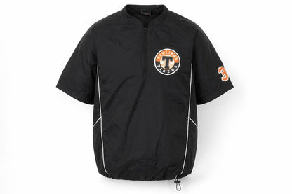 Rawlings Men's Black S Track Jacket Baseball Short Sleeve 1/4 Zip