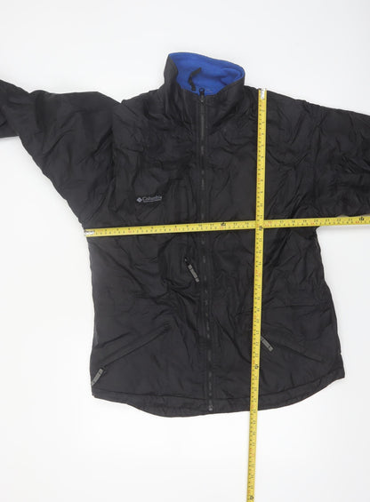 Columbia Women Black M Puffer Jacket Winter Fleece Lined Outdoor