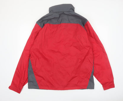 Columbia Men's Red Windbreaker Jacket L Lightweight Outdoor