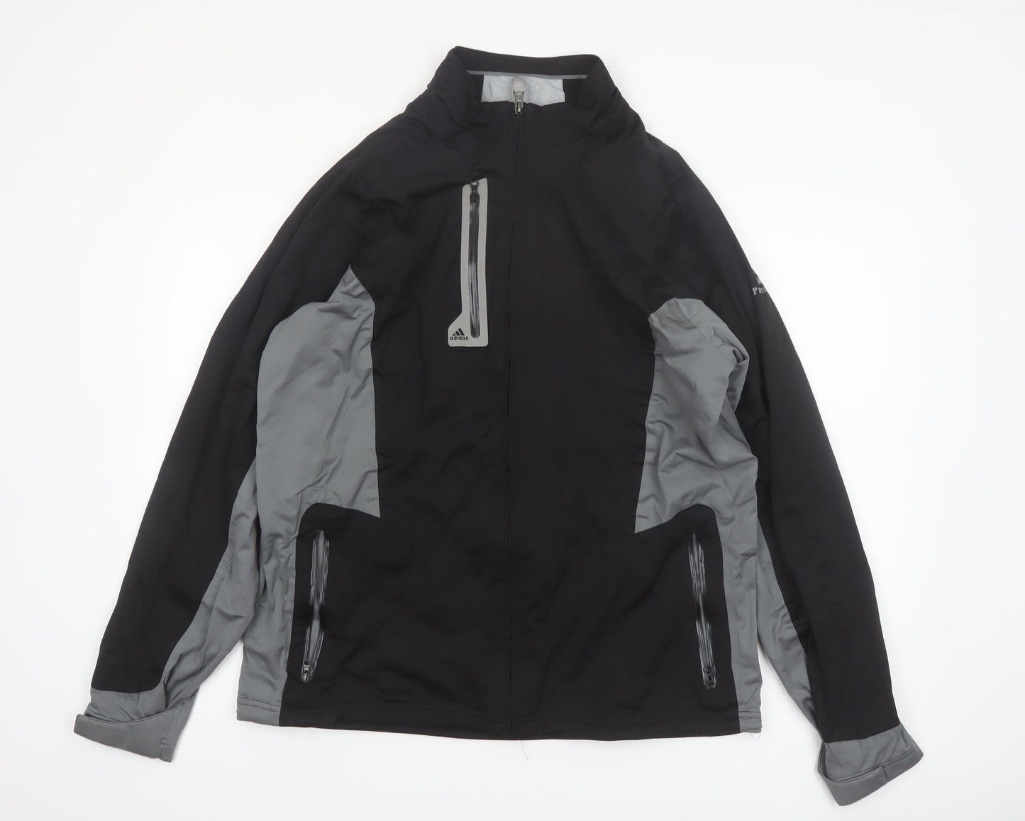 Adidas Men's Black Climaproof Golf Windbreaker Jacket L Waterproof