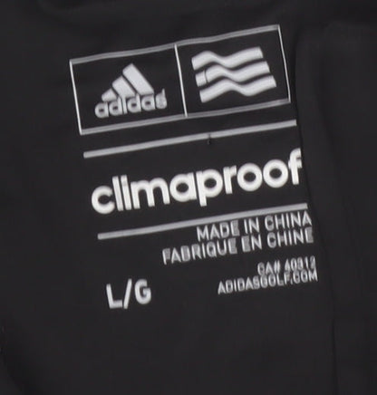 Adidas Men's Black Climaproof Golf Windbreaker Jacket L Waterproof