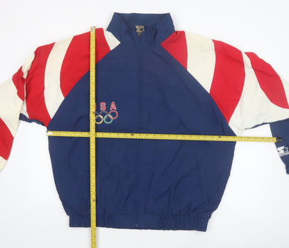 Starter Men’s Multicoloured USA Olympic Windbreaker Jacket L Nylon