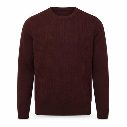 Arnold Palmer Men's Red Cable-Knit Acrylic Pullover Jumper M