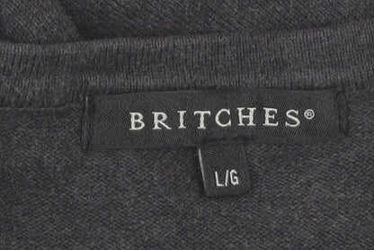 Britches Men's Grey Argyle V-Neck Cotton Jumper Vest L