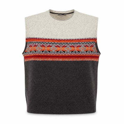 Pierre Cardin Men’s Multicoloured Fair Isle Wool Vest L
