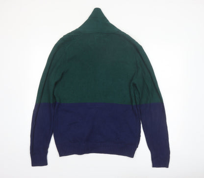 CPO Provisions Men’s Green Blue Cable Knit Cotton Cardigan M