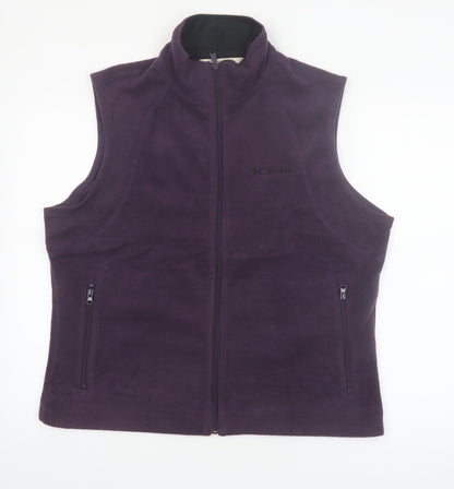 Columbia Women's Purple Fleece Zip Waistcoat XL Outdoor Bodywarmer